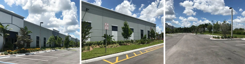 After landscaping installation for commercial building in Weston, FL.