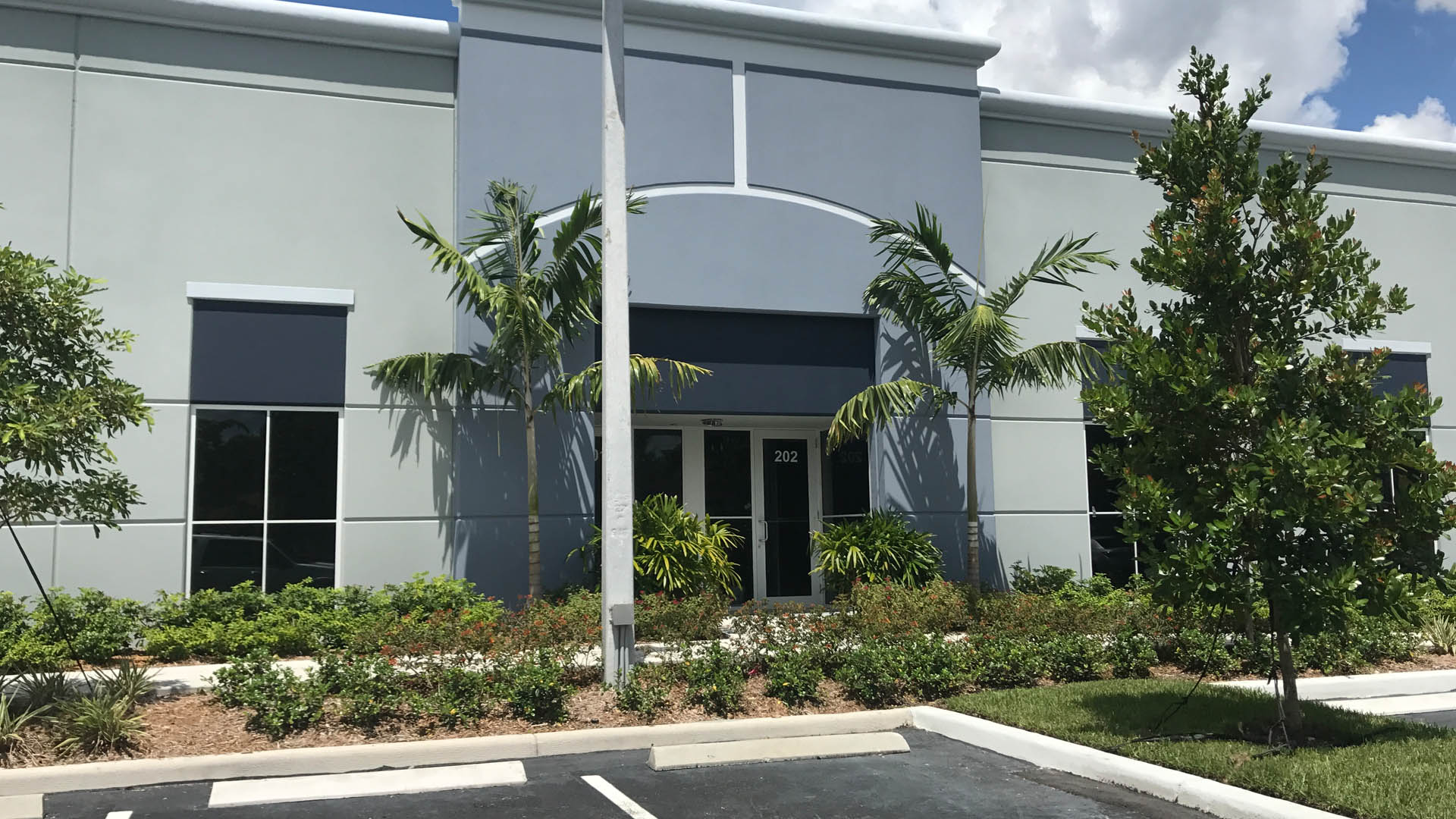 New landscape design and installation for business in Davie, FL.
